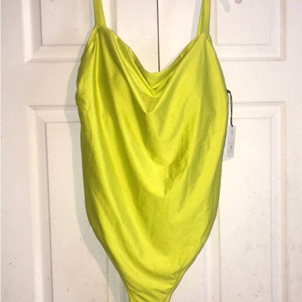 Vibrant Neon Yellow Shade N Shore Plus Swimsuit